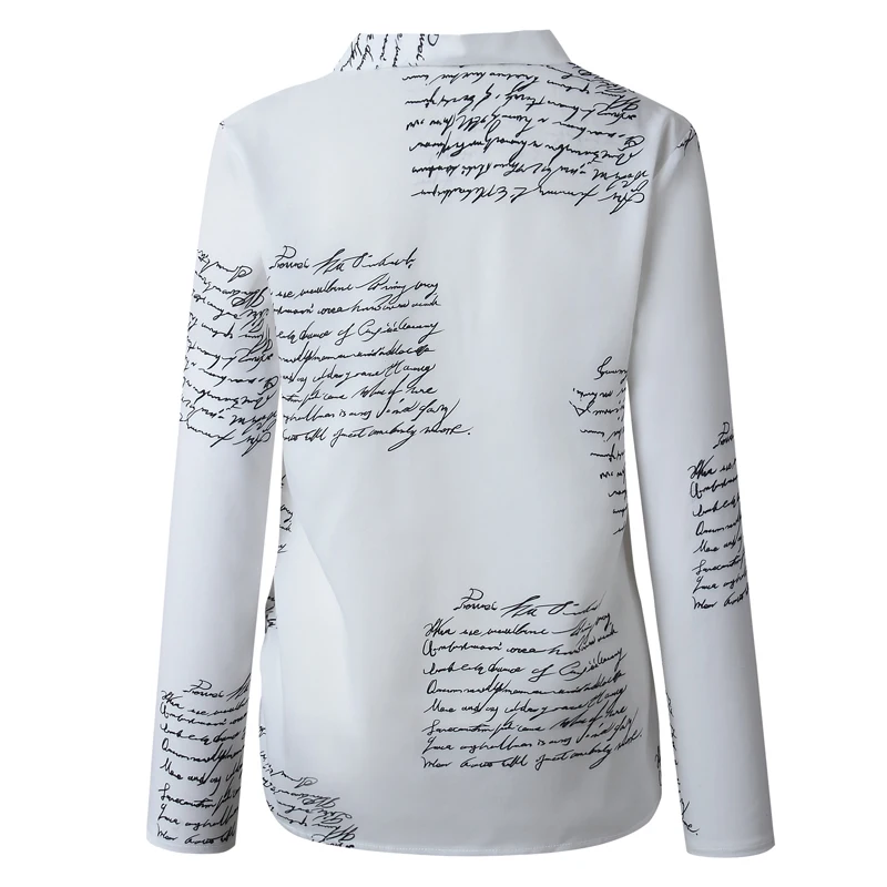 

Women shirt Fashion V Neck Long Sleeve Sexy Shirts Casual Letters Printed Tops