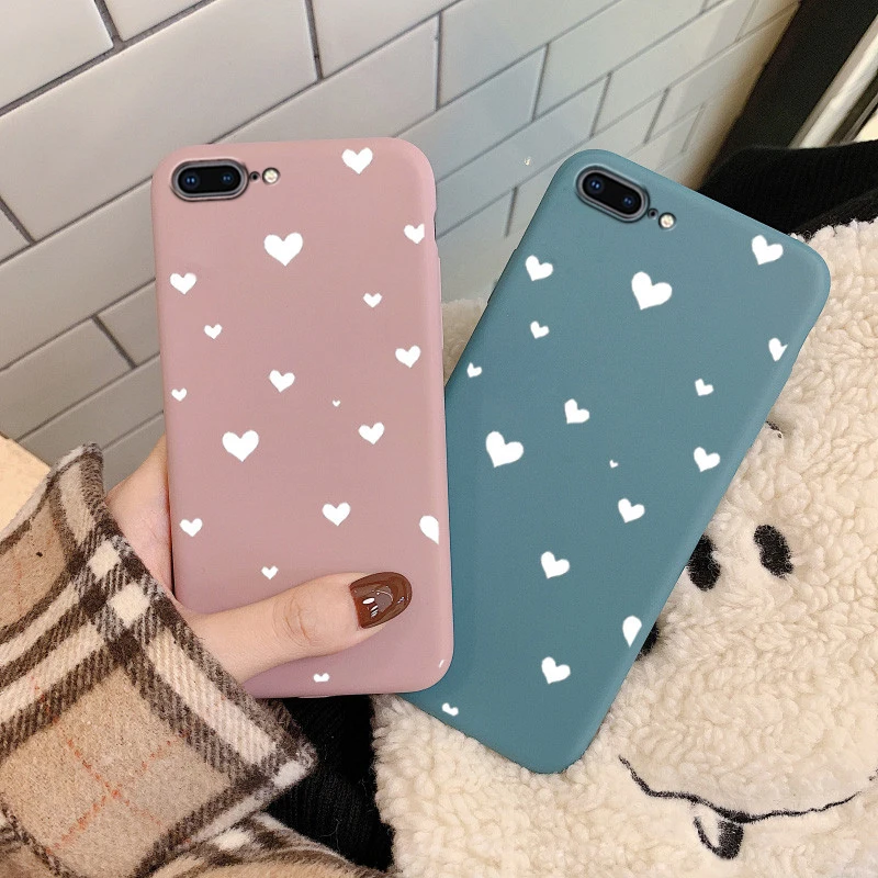 Розовый милый телефонный чехол в форме сердца для iphone 11 Pro Max мягкий iPhone XS XR 7 8 Plus