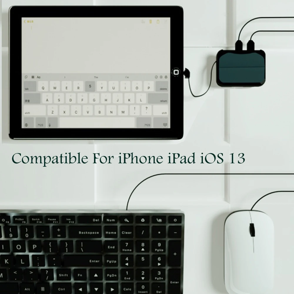 USB адаптер для iPhone iPad iOS 13 Lightning на 3 0 OTG флеш накопитель клавиатура камера