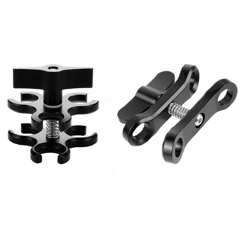 

2PCS Upgrade Clamp 3-Hole Aluminum Triple Butterfly Clip With 2-Hole CNC Butterfly Clip