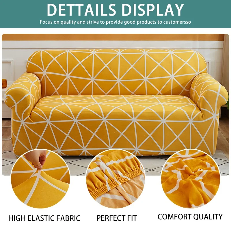 

Elastic Sofa Covers for Living Room Sofa Set Chaise Longue Corner L Shape Couch Cover Seater Cover 1/2/3/4 Seater