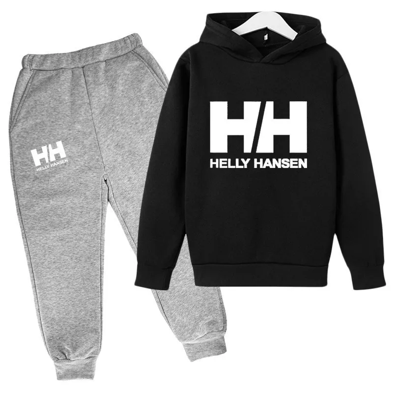 

Boys Girls Hooded Casual Clothing Hoodies Long Pants Set Print Sweatshirt Long Sleeve Clothes Autumn Children Tracksuit Clothes