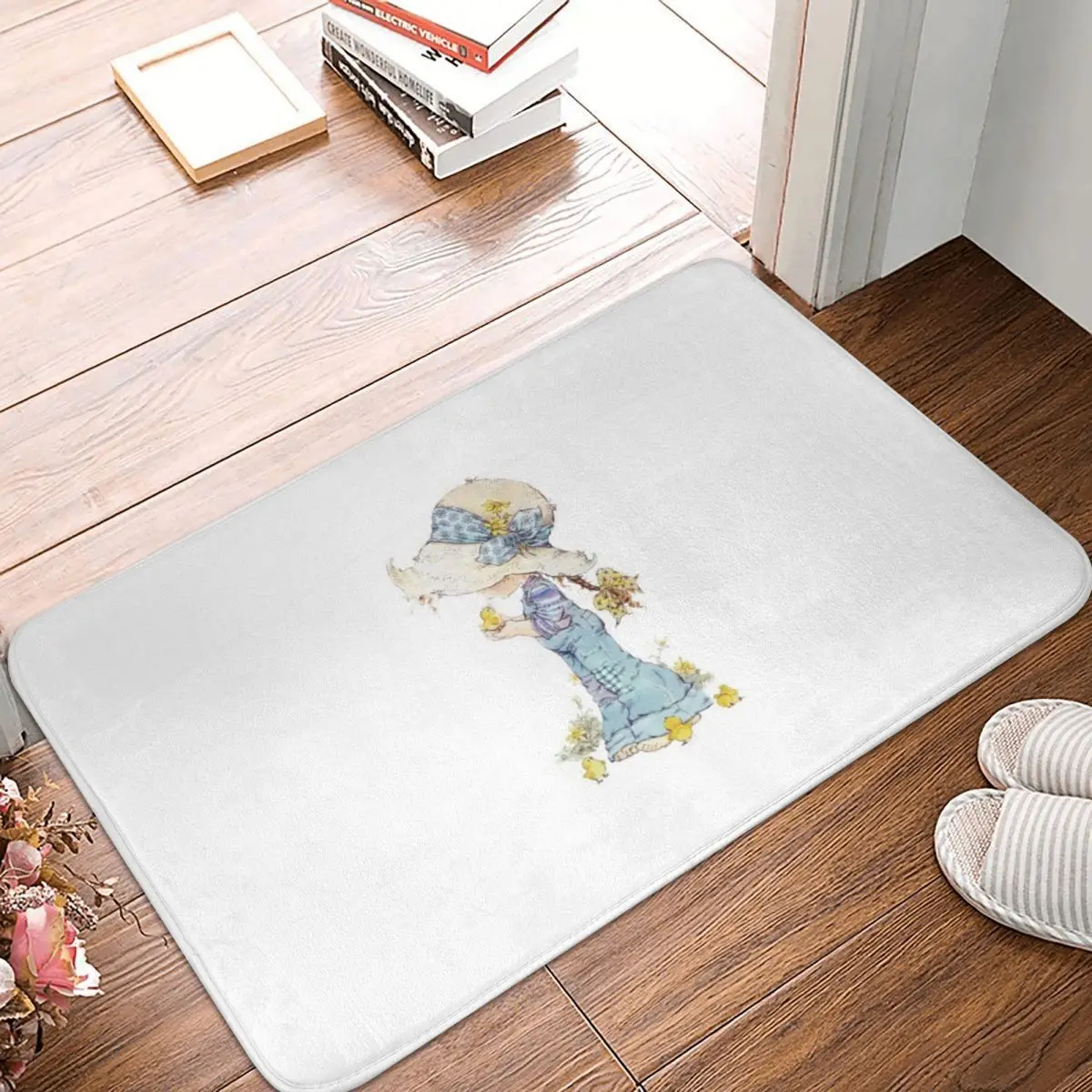 

Sarah Kay With Chick Polyester Doormat Rug carpet Mat Footpad Anti-slip dustEntrance Kitchen Bedroom balcony Cartoon