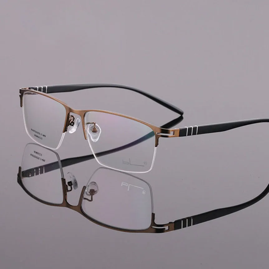 Zerosun оправа для очков мужские полуоправы очки мужчин бизнес прозрачные линзы