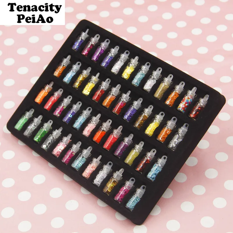 1 набор 48 цветов блестящая пудра блестки бриллианты материал эпоксидная форма