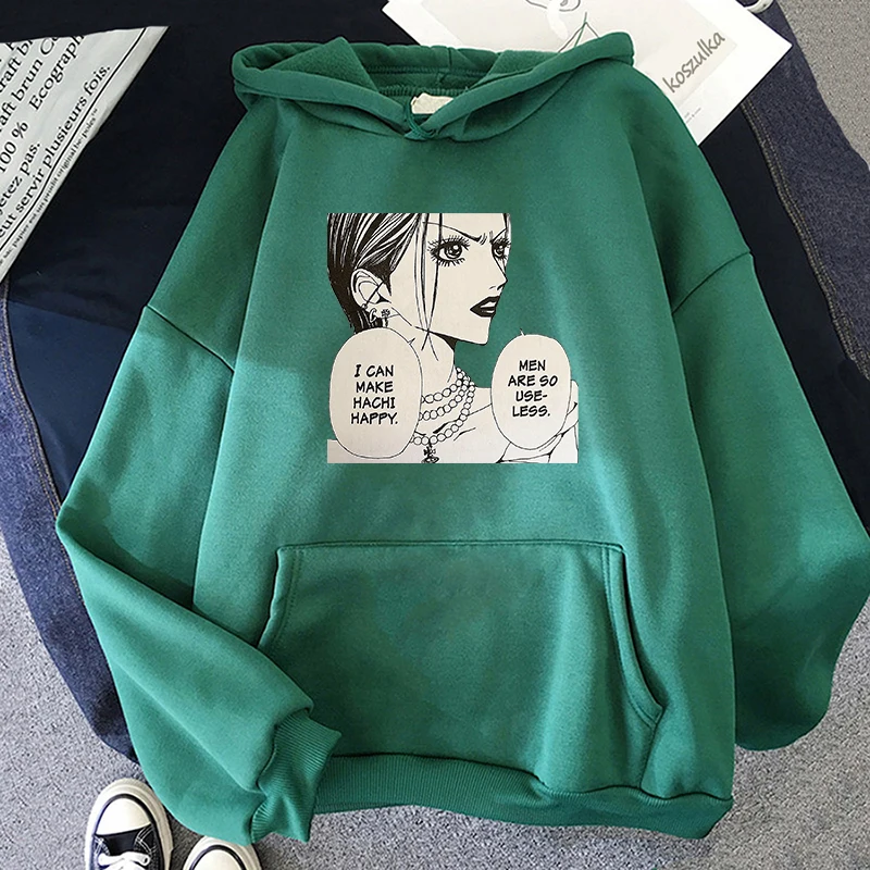 

Harajuku Manga Cartoon Anime Nana Osaki Anime Hoodies Kawaii Women's Clothes Winter Long Sleeve Streetwear Oversized Sweatshirts