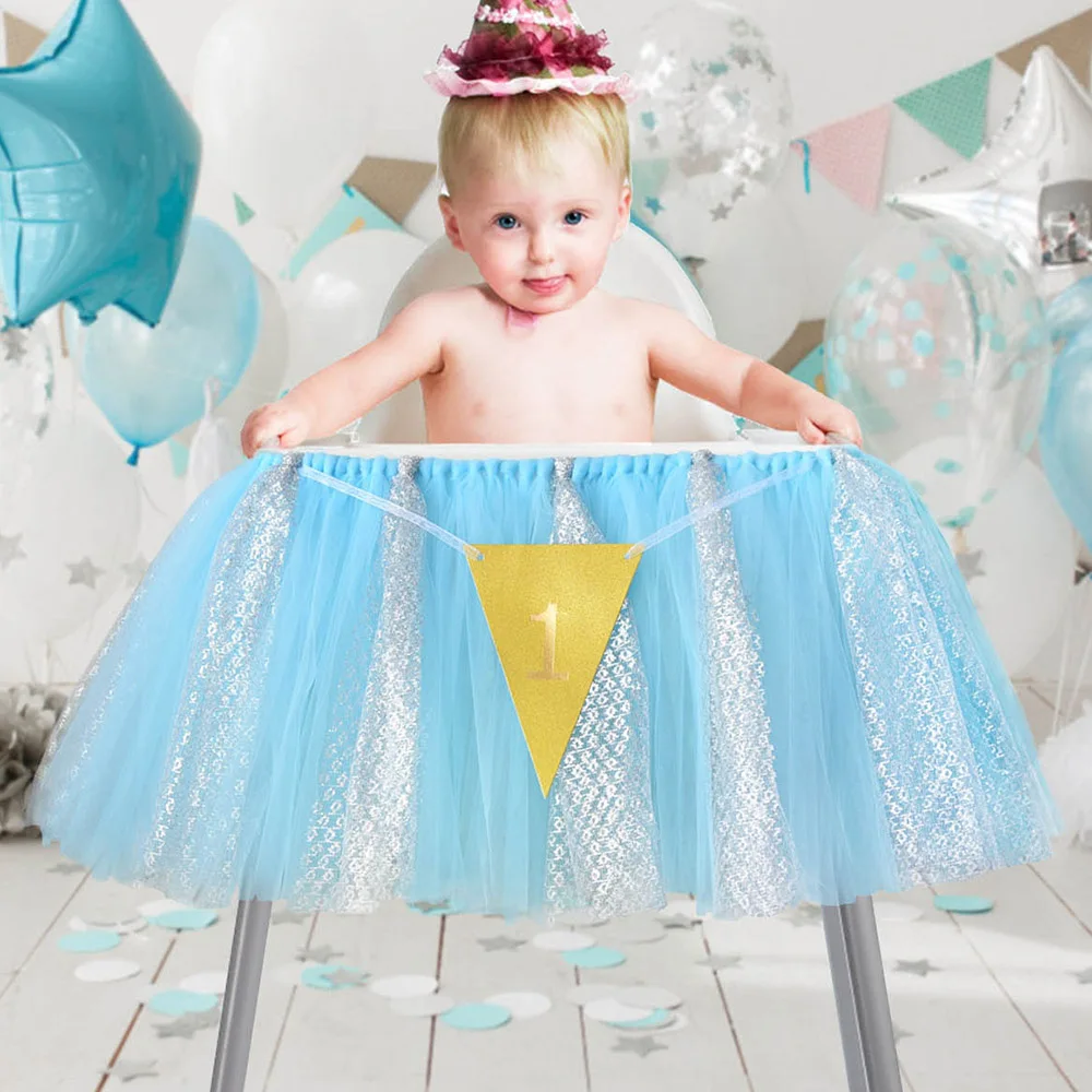 Декоративная пачка для детского душа фатиновая накидка на стул мальчиков и