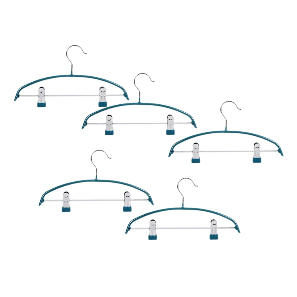 

5 шт. Нескользящая вешалка, практичная Простая вешалка для одежды с зажимом для пальто, брюк, платьев