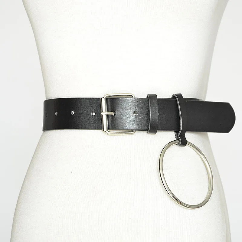 

Soft Faux Leather Ring Buckle Vintage Decorative Casual Tighten All-Match Lightweight Long Women's Belt Fashion Waistband