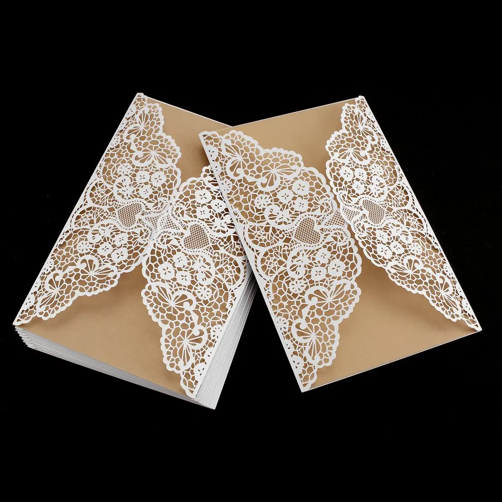 10 шт. складной чехол для пригласительных карточек изысканный с принтом жениха и