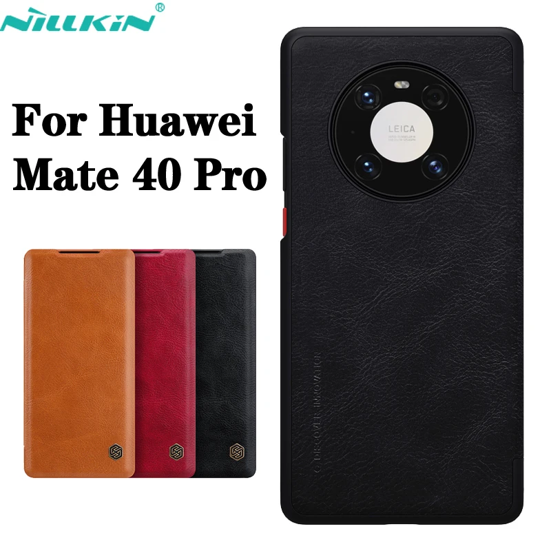 

For Huawei Mate 40 Pro Flip Case Nillkin QIN Series Leather Cover For Mate40 Pro + Plus Casing