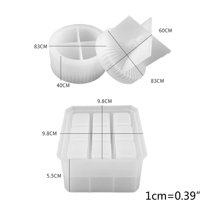 

Crystal Epoxy Resin Mold Round 9-Slot Heart Shape Jewelry Box Casting Silicone Mould DIY Crafts Making Tool