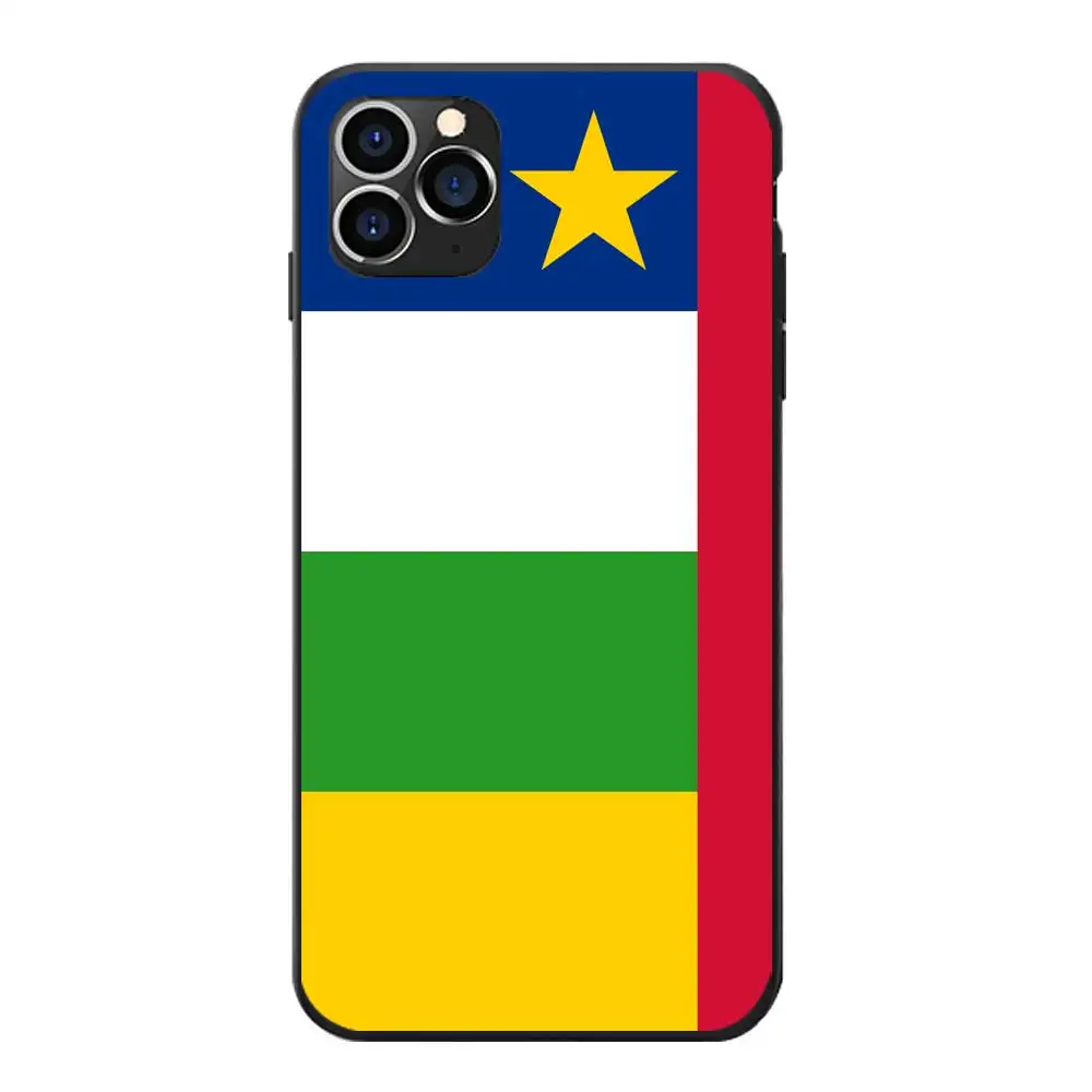 2020 чехлы для телефонов из мягкого ТПУ с флагом Центральной Африки iPhone 5 6 7 8 S XR X Plus
