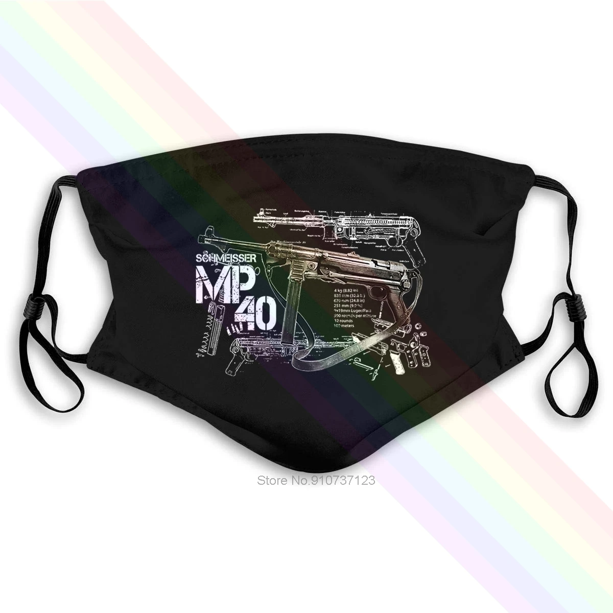 Mp40 Armee Soldaten Gewehr весело Kult Cccp стрелок Bund Моющиеся Многоразовые маска с 2 шт. PM2.5