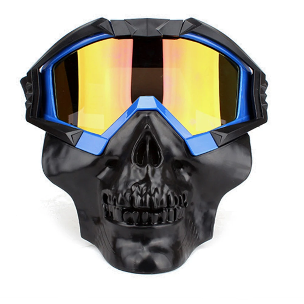 BSDDP винтажные мотоциклетные очки с черепом модульная маска для мотокросса на