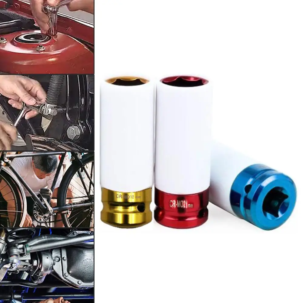 

3PCS 1/2 pneumatic tire protection sleeve color long sleeve tool auto repair kit tool color three-piece set
