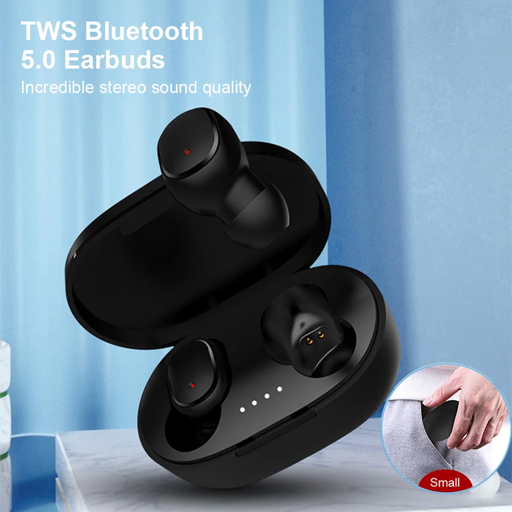 

A6S Pro TWS Bluetooth 5.0 Headphone In-Ear Wireless Earphones Noise Cancelling Sport Earbuds With Charging Box For Smartphones