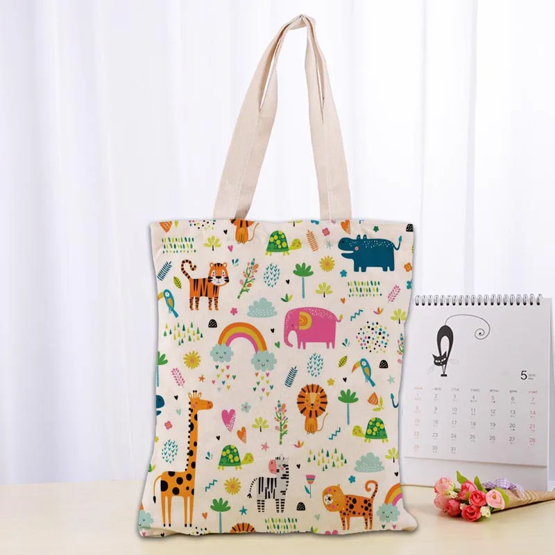 

Custom Ladybug Seamless Pattern Tote Bag Cotton Cloth Shoulder Shopper Bags for Women Eco Foldable Reusable Shopping Bags 1009