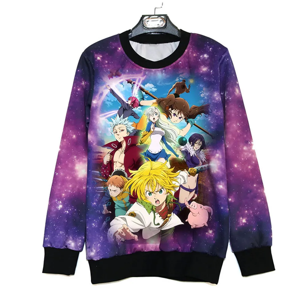 Футболка Мужская/Женская с длинным рукавом косплей из аниме Семь смертных грехов