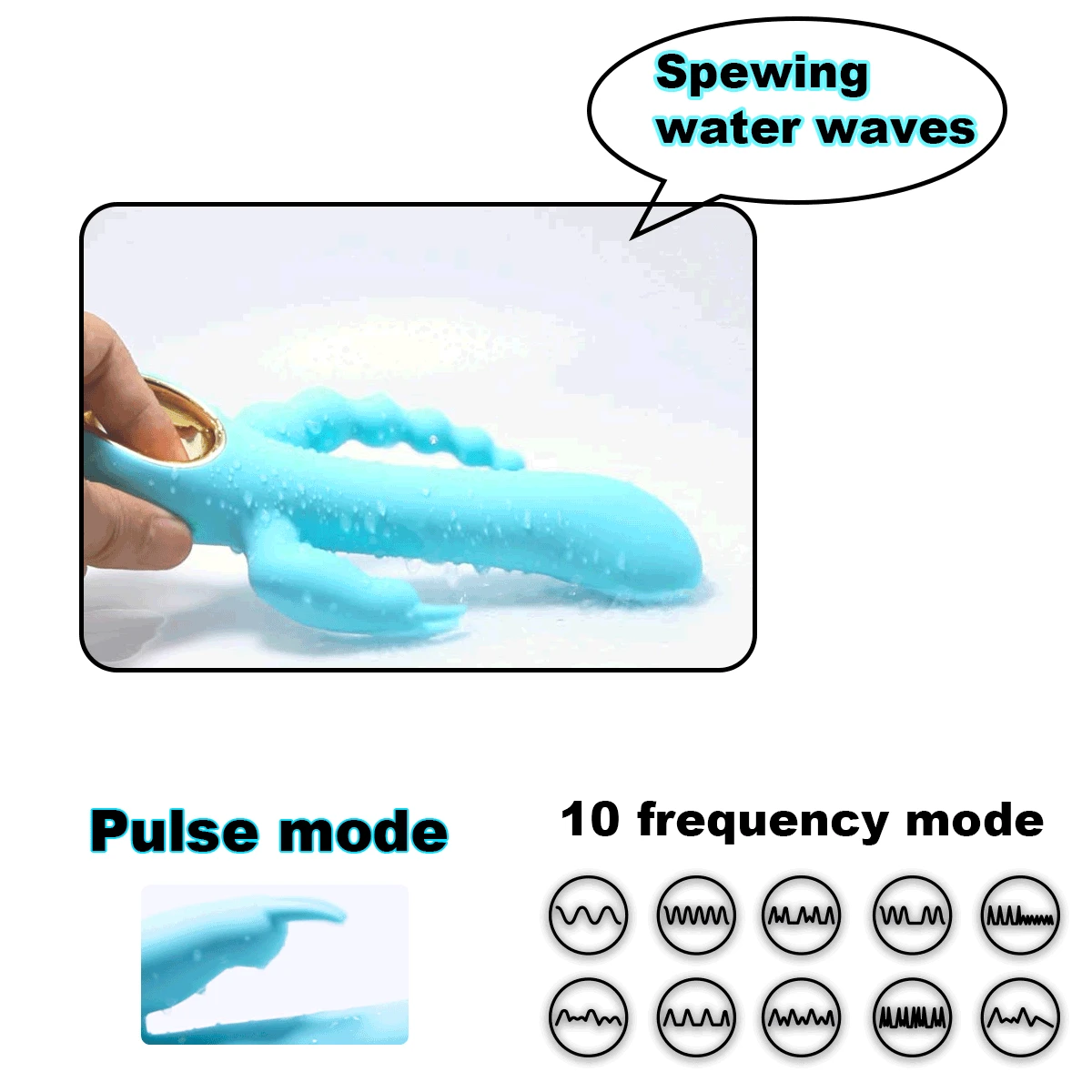 Кролик вибратор точка G тройной перезаряжаемый клитор стимулятор фаллоимитатор