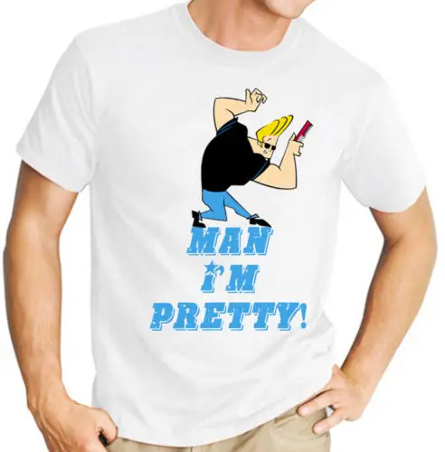Hanna Barbera Johnny Bravo человек I'm Pretty &quot! Мужская футболка с героями мультфильмов