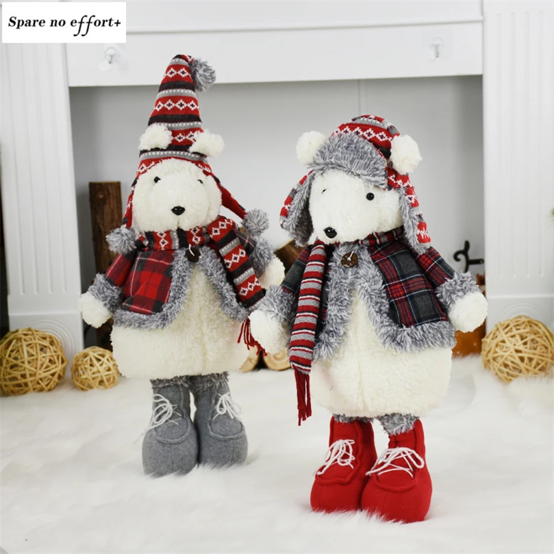 Natal куклы мышки adornos de navidad Рождественская фигурка медведь рождественские украшения для дома Счастливого Рождества подарок на год для детей