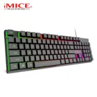 Игровая клавиатура IMICE RGB с подсветкой, Проводная Механическая USB клавиатура с 104 клавишами, механическая для ПК, ноутбука, офиса