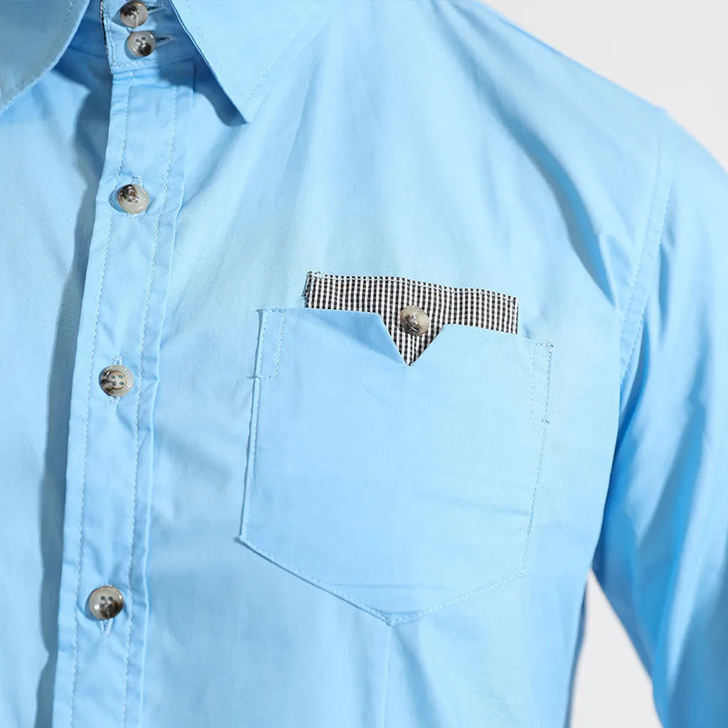 Men's Shirt 2019 Fashion Men Personality New Style stamped Long Sleeve Printed Long-Sleeved Blouse shirt men | Мужская одежда