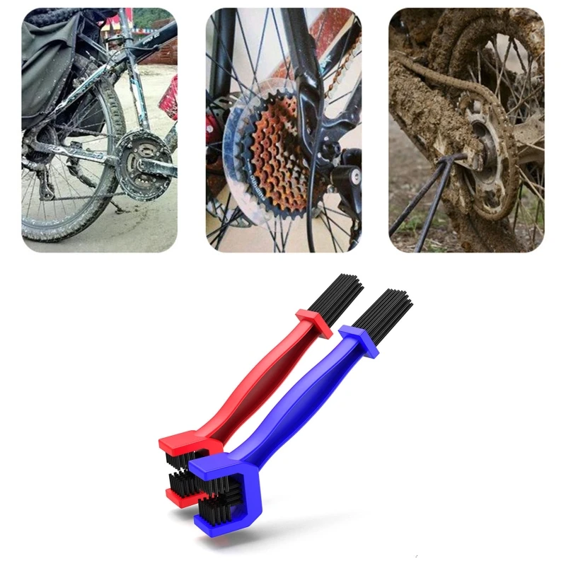 

Motorcycle Mountain Bike Bicycle Scooter Double-end Chain Cleaning Brush Cycle Chain Brush Cleaner Motorbike Chain Clean Tool