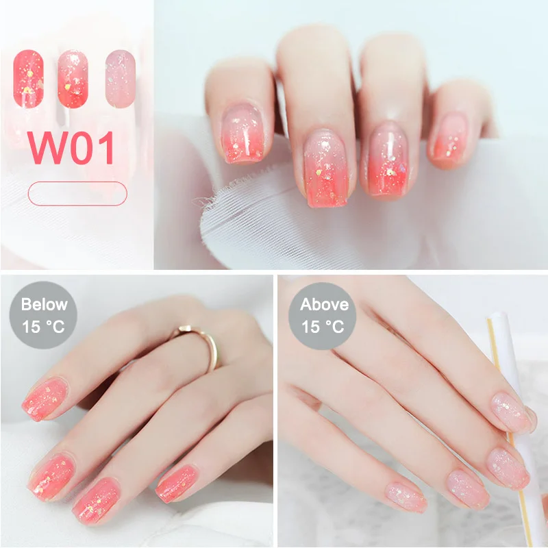 Лак для ногтей меняющий цвет стойкий нетоксичный Быстросохнущий Маникюр женщин