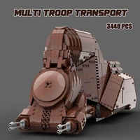 star movie series multi troop transport moc building blocks space sw vehicle transport battleship bricks kid toys gift