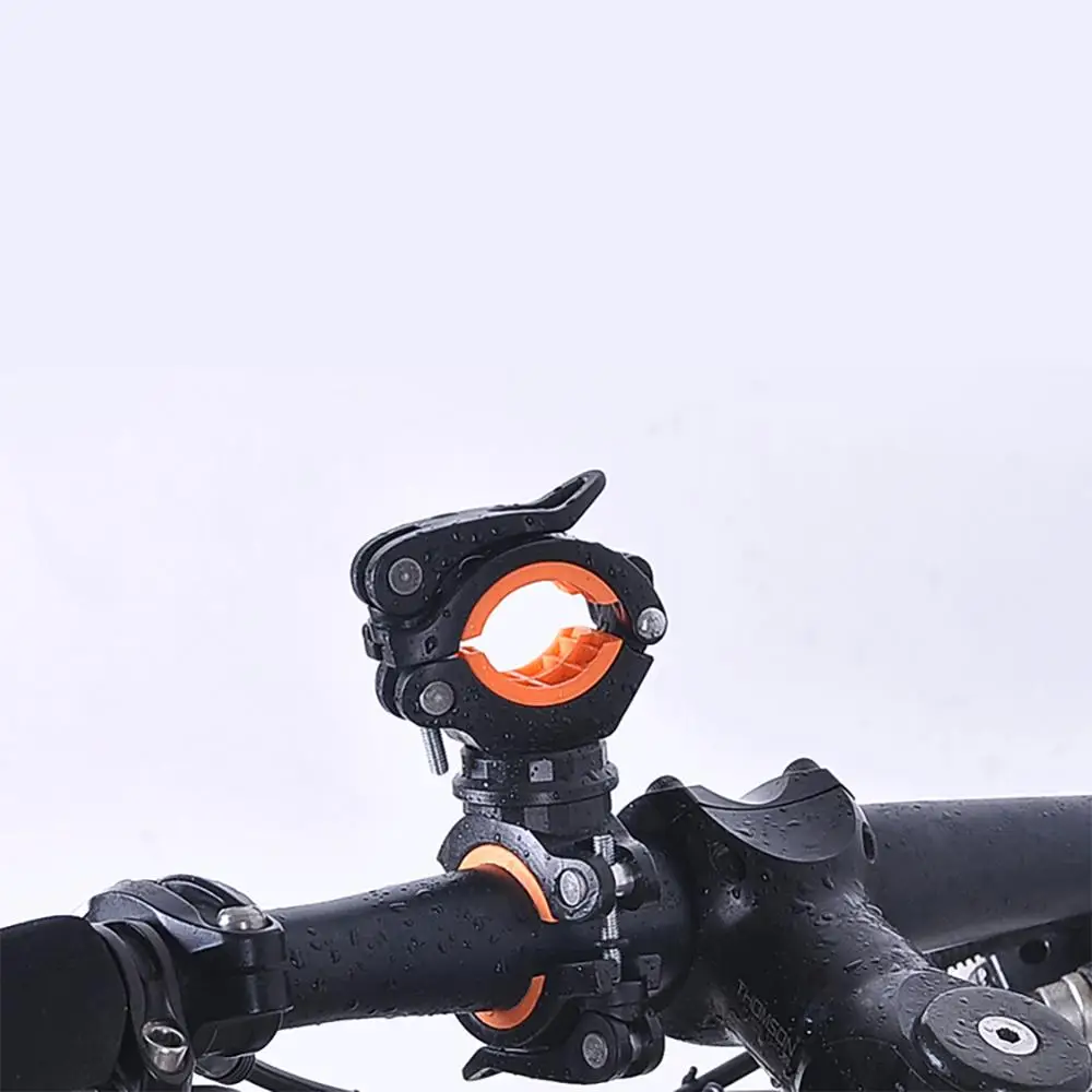 

360 Degree Rotation Adjustable Bike Front Lamp Bracket Flashlight Holder Bicycle Handlebar Quick Release Light Mount Clamp Clip
