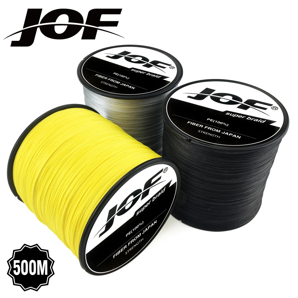 JOF 12LB 78LB 500 м 100% PE Экстремальная 8 жильная плетеная рыболовная леска для морской