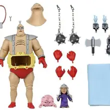NECA Ultimate Turtles Shredder Krang Boss 1987 Animi Classic Movable Action Figure Toys