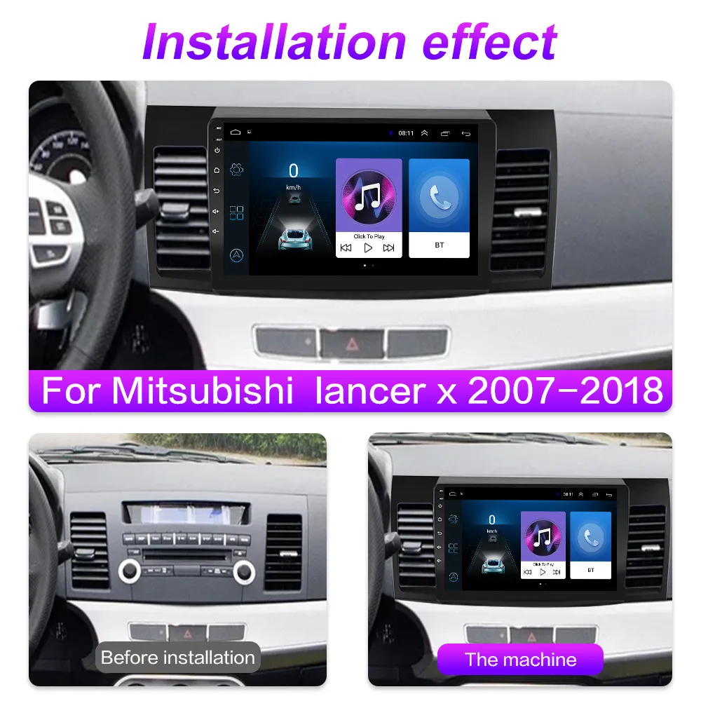 Автомагнитола 2 Din 4G Android мультимедийный видеоплеер для Mitsubishi lancer 2007 2008 2009 2010 2012 GPS