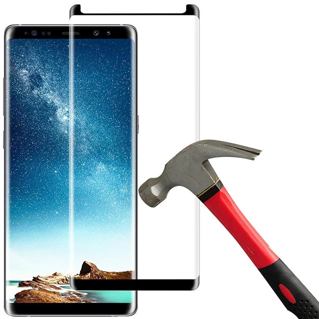 Защитное стекло Samsung galaxy note 9 8 изогнутое 3D 5D HD 9H ударопрочное Олеофобное