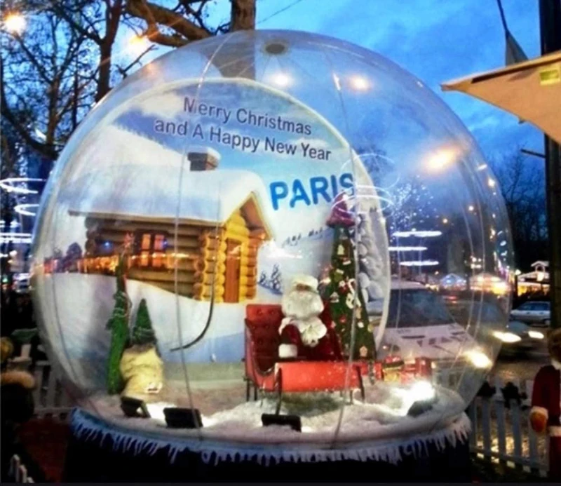 Надувная палатка Igloo прозрачный купол 360 ° с воздуходувкой демонстрация