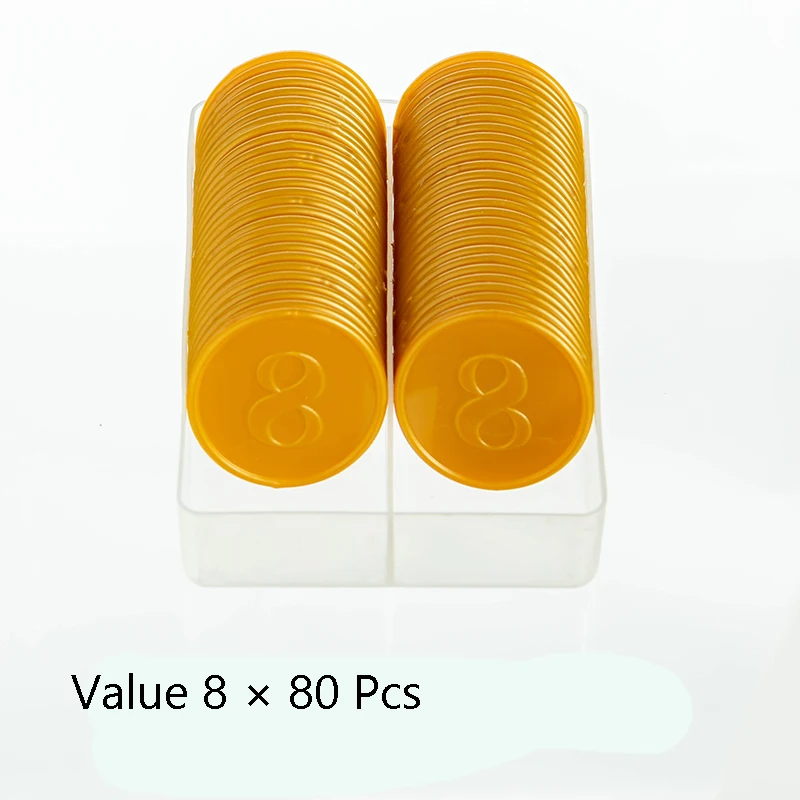 value 8 10 шт./лот! пластиковый покерный чип для игровых жетонов, Пластиковые монеты, семейные Клубные настольные игры, игрушка, креативный подарок для детей - Цвет: value 8