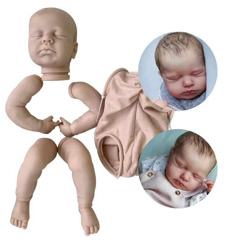 Новый 20 дюймов Reborn Наборы Loulou с тканью средства ухода за кожей Baby Doll комплект