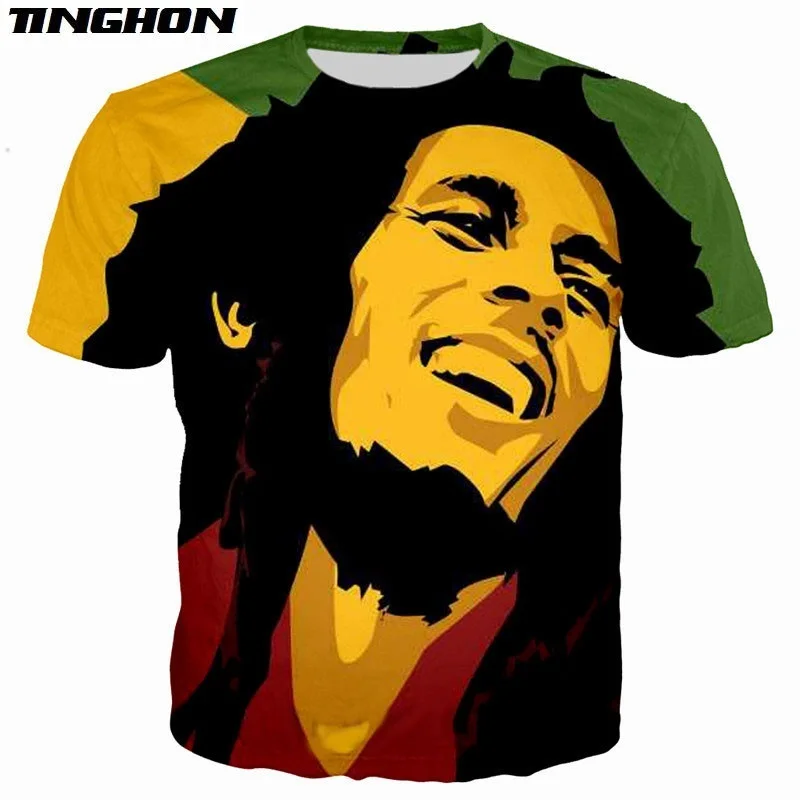 Новая модная футболка с 3D принтом одежда для мужчин и женщин Боб Марли Ранги