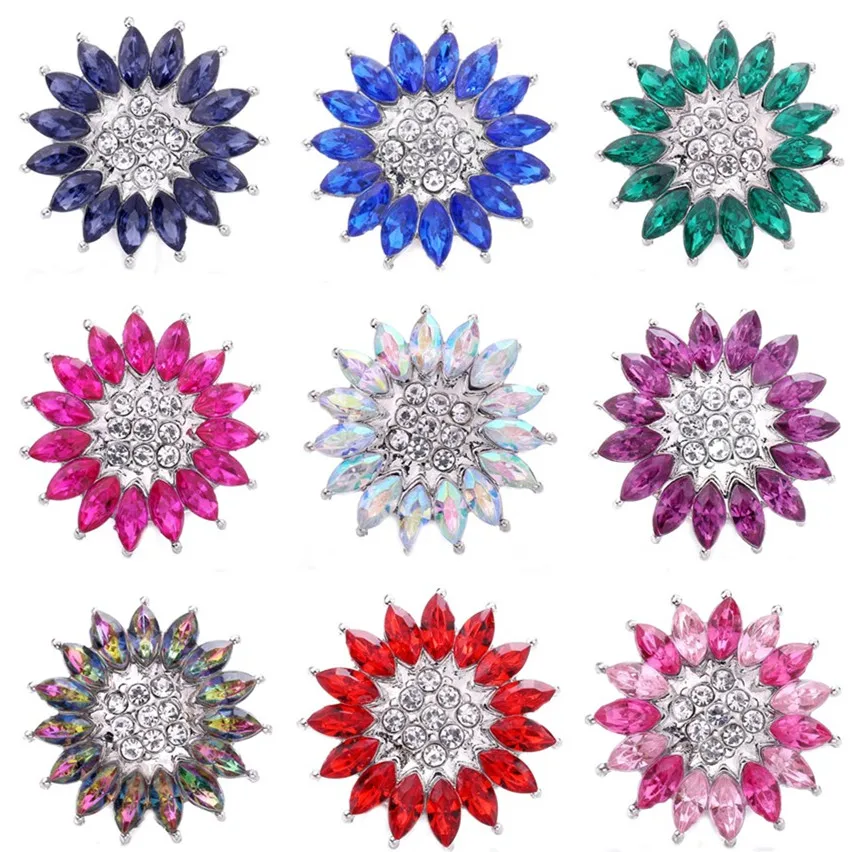 5 шт./лот Новинка 18 мм кнопки ювелирные изделия со стразами мини металлические