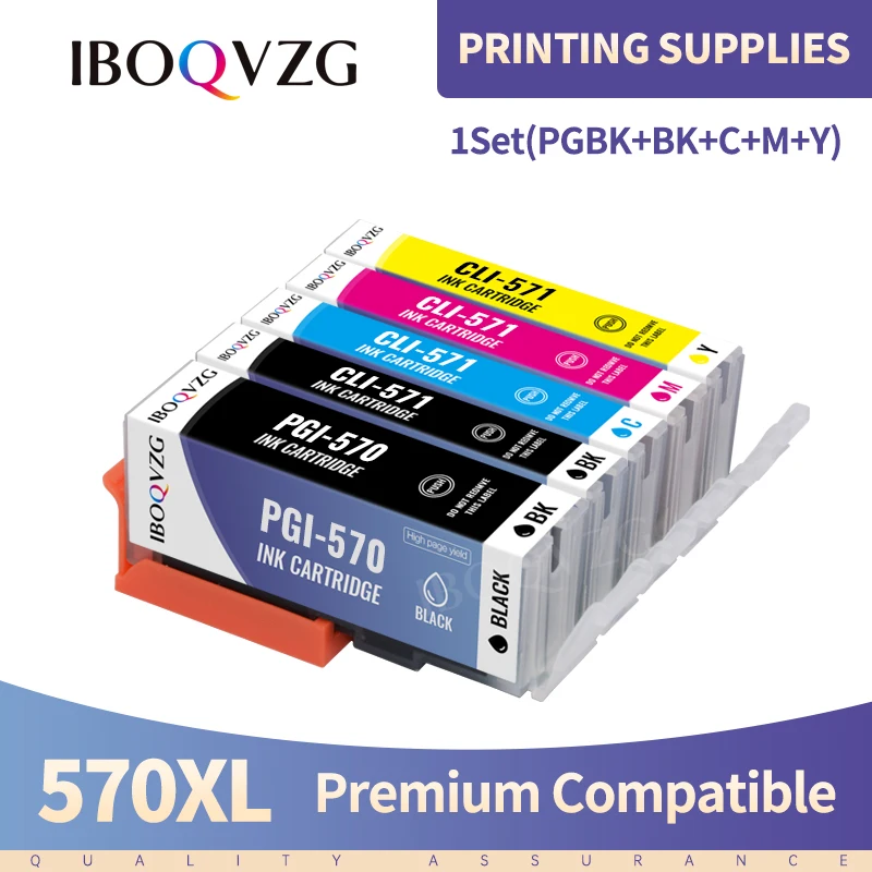 Чернильный картридж IBOQVZG для Canon Priner PIXMA MG5750 MG5751 MG6851 MG6852 TS6050 TS5050 T5051 с PGI 570 CLI |