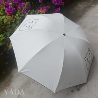 yada new fashion lovely pig cartoon 3 folding umbrella rain uv anime child umbrella for women man windproof umbrellas ys200086