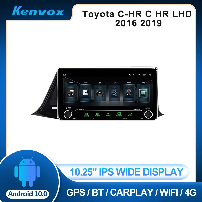 

Автомагнитола 2 din, 10,25 дюйма, IPS, Android, для Toyota C-HR CHR LHD 2016 2019, мультимедиа, GPS-навигация, Авторадио, видеоголовное устройство