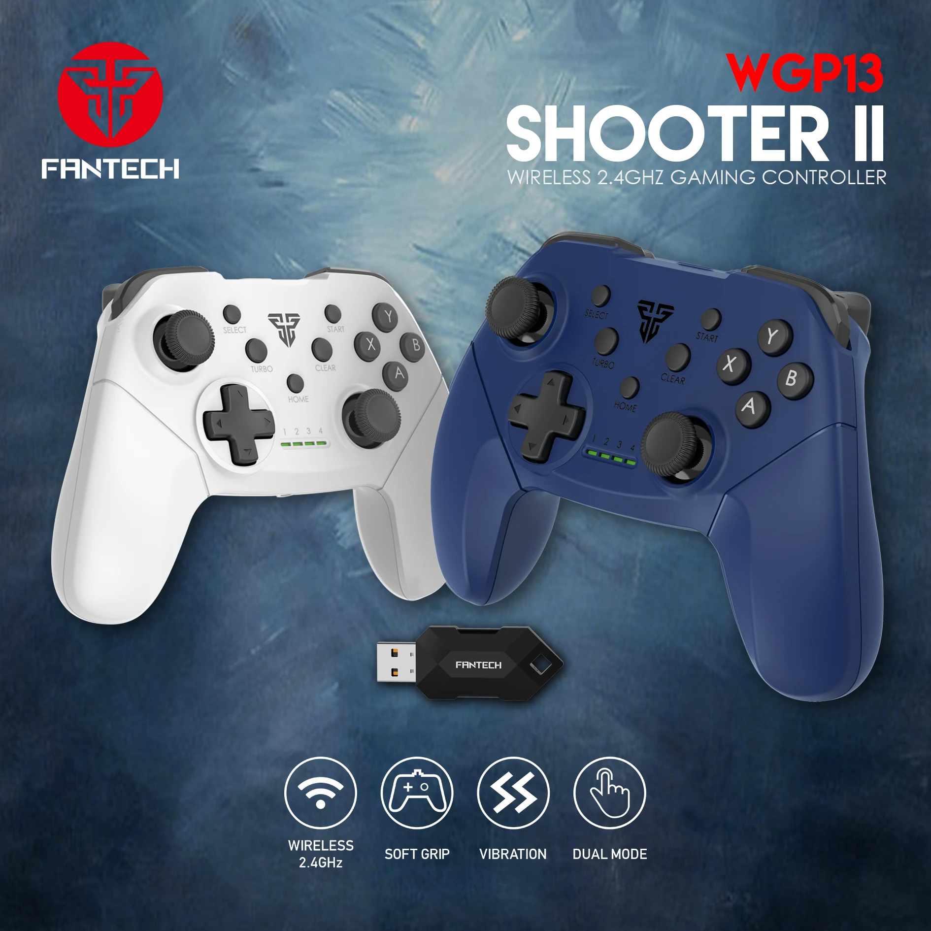 

Беспроводной геймпад FANTECH WGP13, игровой контроллер для Windows, ПК, PS3, Android, джойстик с турбо вибрацией