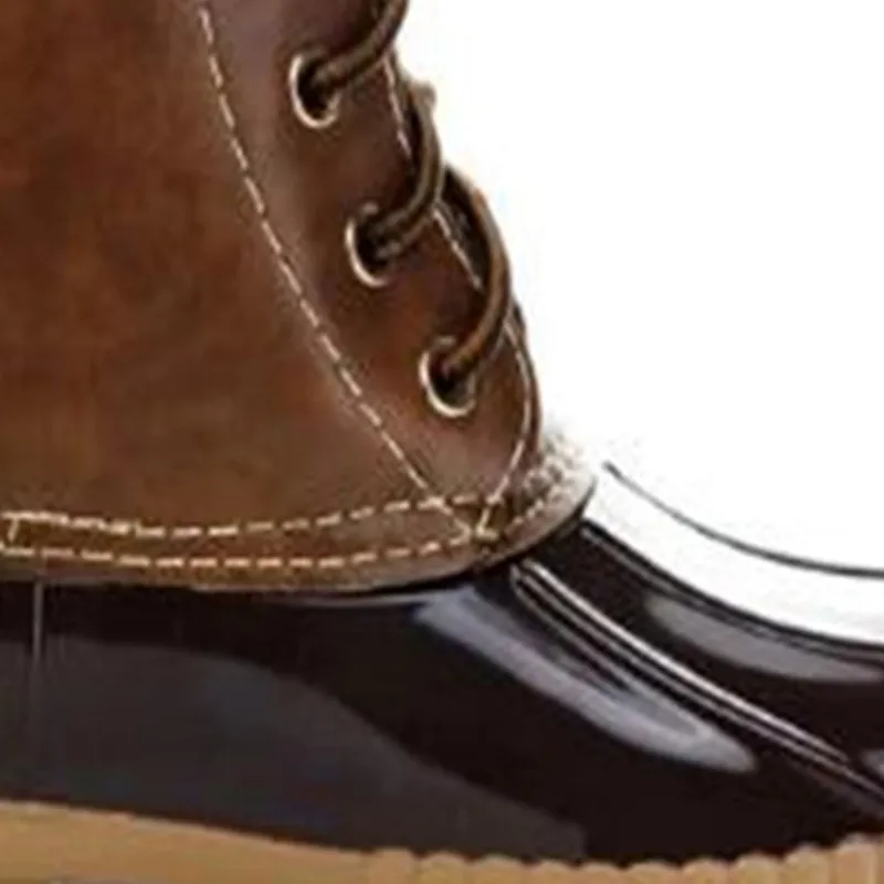 Женские ботинки на шнуровке водонепроницаемые ботильоны с леопардовым принтом