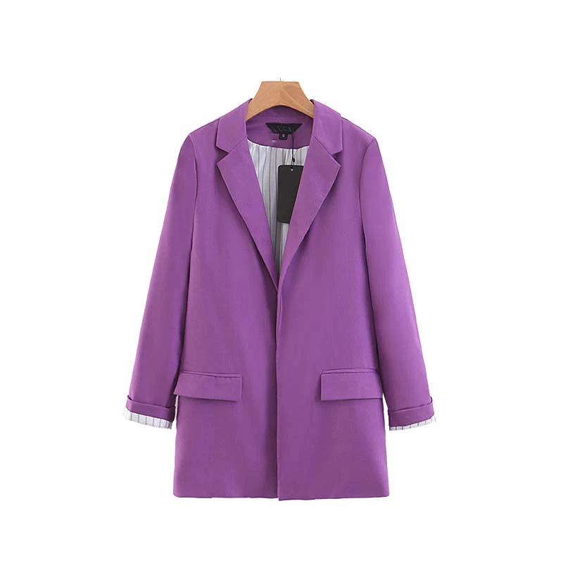 Женская Офисная куртка Sitruuna повседневная с отложным воротником и полосатым