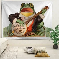 custom frog art pattern decoration home decor psychedelic tapestry abstract carpet wall cloth tapestries 75x100cm 100x150cm
