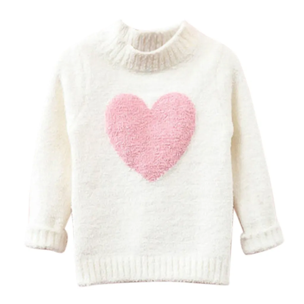 Зимний модный милый детский теплый свитер с длинными рукавами для маленьких