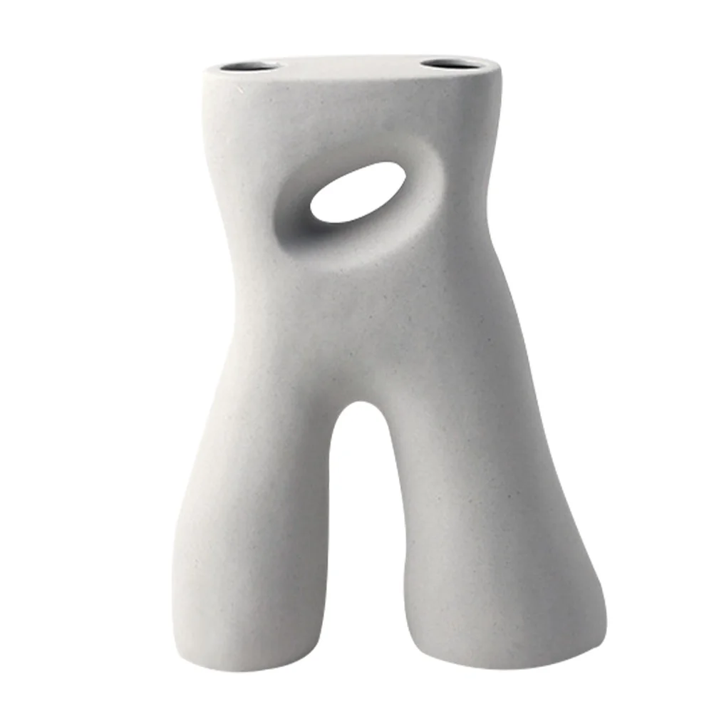 

Nordic Style Ceramic Vase Ornaments Flower Arrangement Dried Flower Creative Art Home Living Room Vase Decoration Desktop Decor